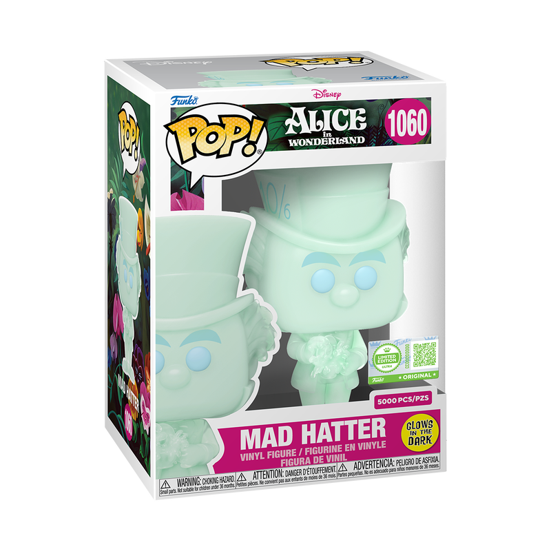 Mad Hatter Funko Pop #1060 Ultra Limited Edition Glow in the Dark in box packaging