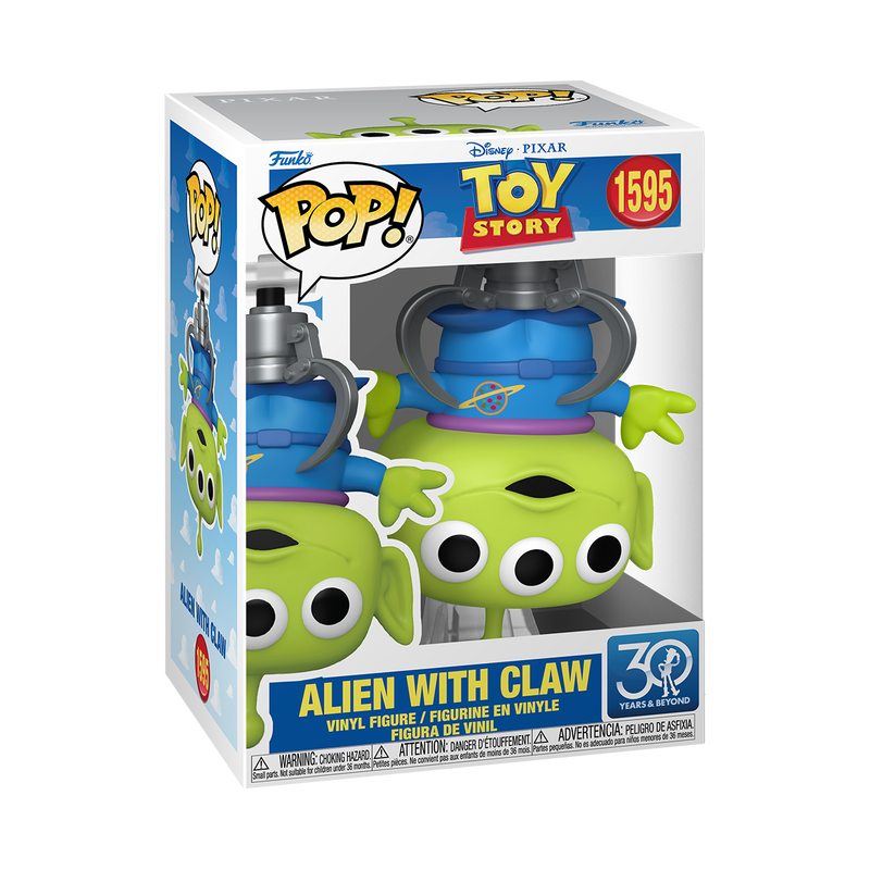 Funko Pop! Toy Story Alien with Claw #1595 30th Anniversary Funko Pop box packaging front view