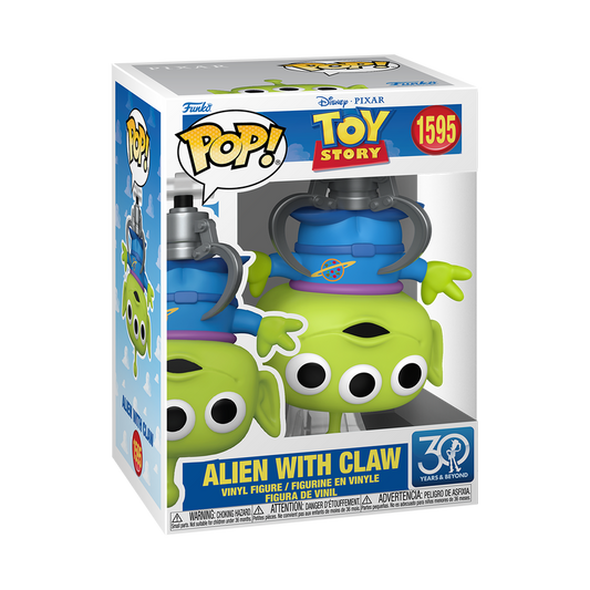 Funko Pop! Toy Story Alien with Claw #1595 30th Anniversary Funko Pop box packaging front view