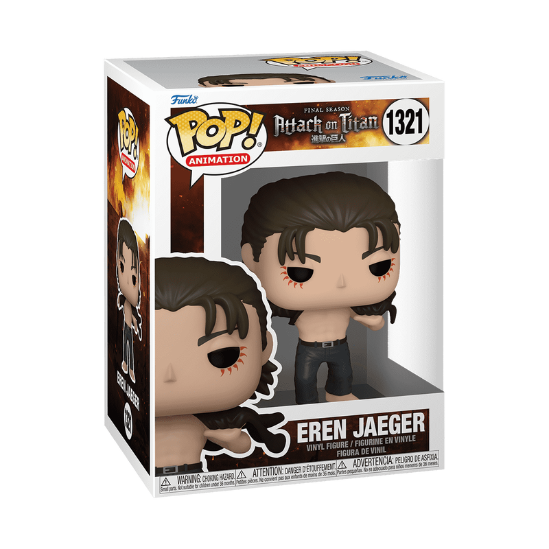 Eren Jaeger Funko Pop! #1321 stock photo in-box from Attack on Titan