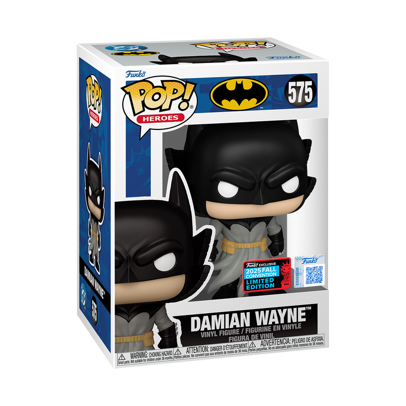 Damian Wayne Funko Pop! #575 NYCC Fall Convention 2025 in box packaging from Batman
