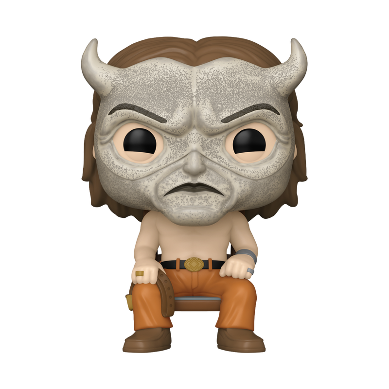 Black Phone The Grabber Funko Pop Figure Holding Belt Wearing Horned Mask