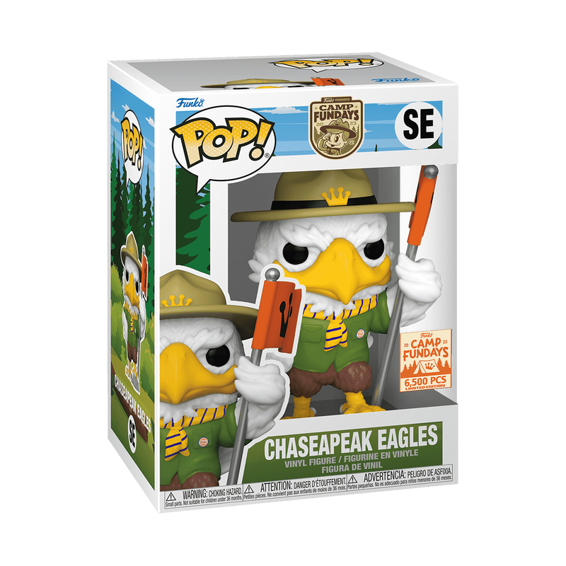 Chaseapeak Eagles Funko Pop! SE Limited Edition 6500 Pieces stock photo in-box from Camp Fundays 2023