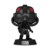 Cassian Andor Sienar Test Pilot Star Wars Andor Chase Funko Pop Figure Holding SE-14r Light Repeating Blaster Wearing Flight Helmet