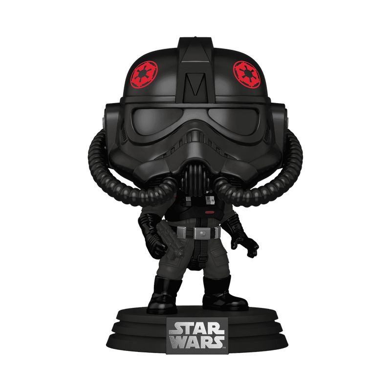 Cassian Andor Sienar Test Pilot Star Wars Andor Chase Funko Pop Figure Holding SE-14r Light Repeating Blaster Wearing Flight Helmet
