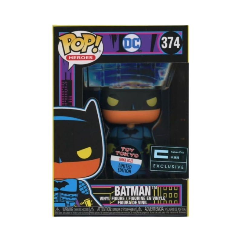 Batman Funko Pop! #374 Toy Tokyo Future City Exclusive stock photo in-box from DC Comics