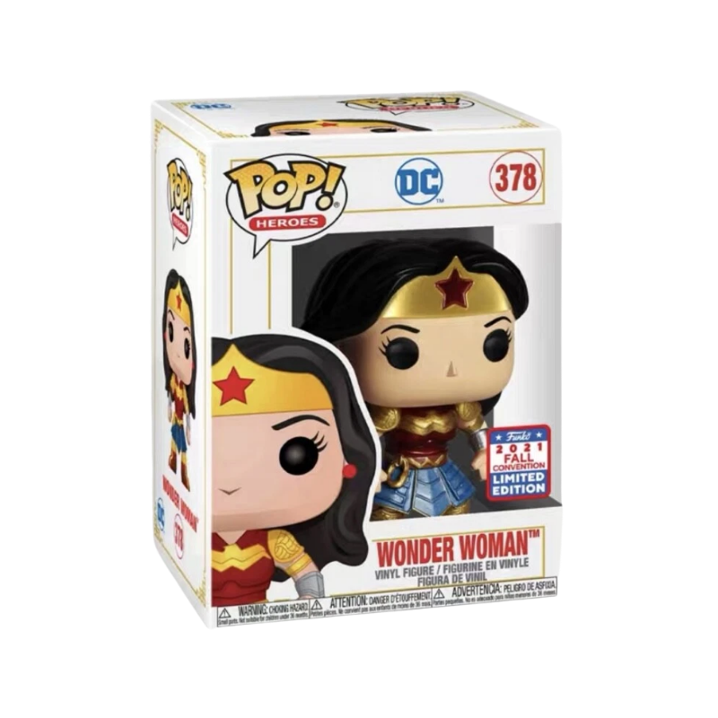 Wonder Woman Imperial Palace Funko Pop! #378 Fall Convention 2021 Exclusive stock photo in-box from DC Comics