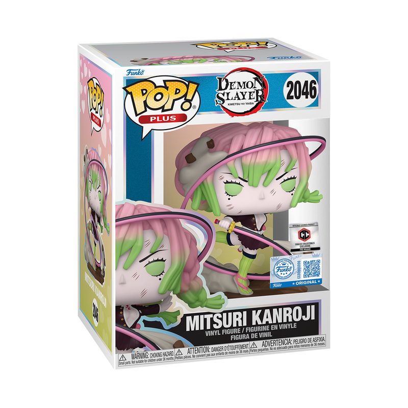 Mitsuri Kanroji Funko Pop! Plus #2046 Chalice Collectibles Pre-Release Exclusive stock photo in-box from Demon Slayer