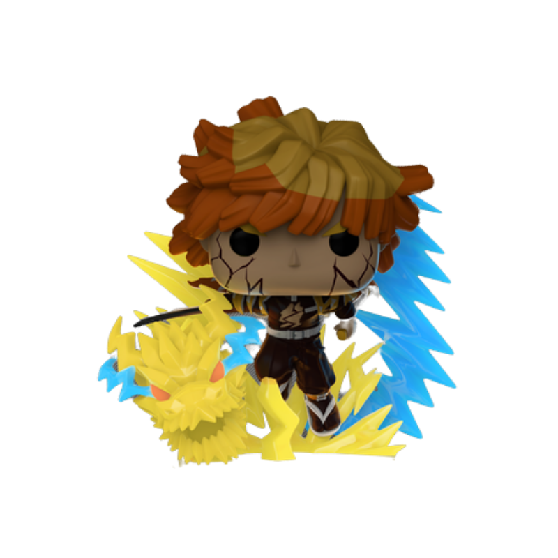 Zenitsu Agatsuma Funko Pop! #2502 Glow Chase stock photo out-of-box from Demon Slayer