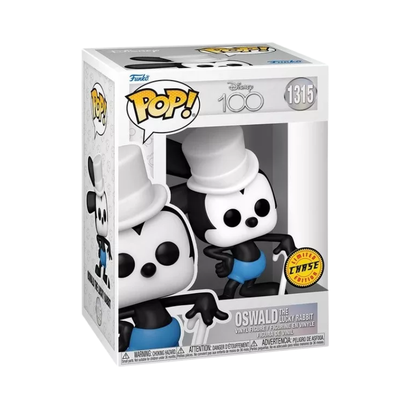 Oswald the Lucky Rabbit Funko Pop! #1315 Chase stock photo in-box from Disney