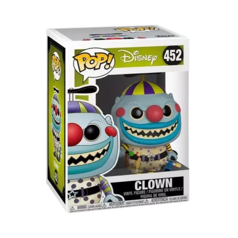 Clown Funko Pop! #452 stock photo in-box from Disney The Nightmare Before Christmas