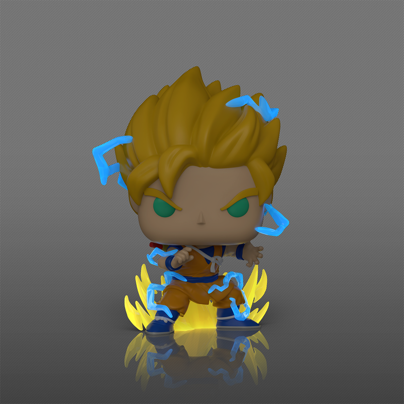 Super Saiyan Son Goku Mini Chase Funko Pop! #2305 glow effect stock photo out-of-box Dragon Ball Daima