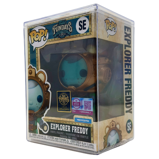 Explorer Freddy SE Funko Pop! Legendary Limited Edition 1150 Pcs Funko Fundays 2026 Quest for the Grail front left angle in-box