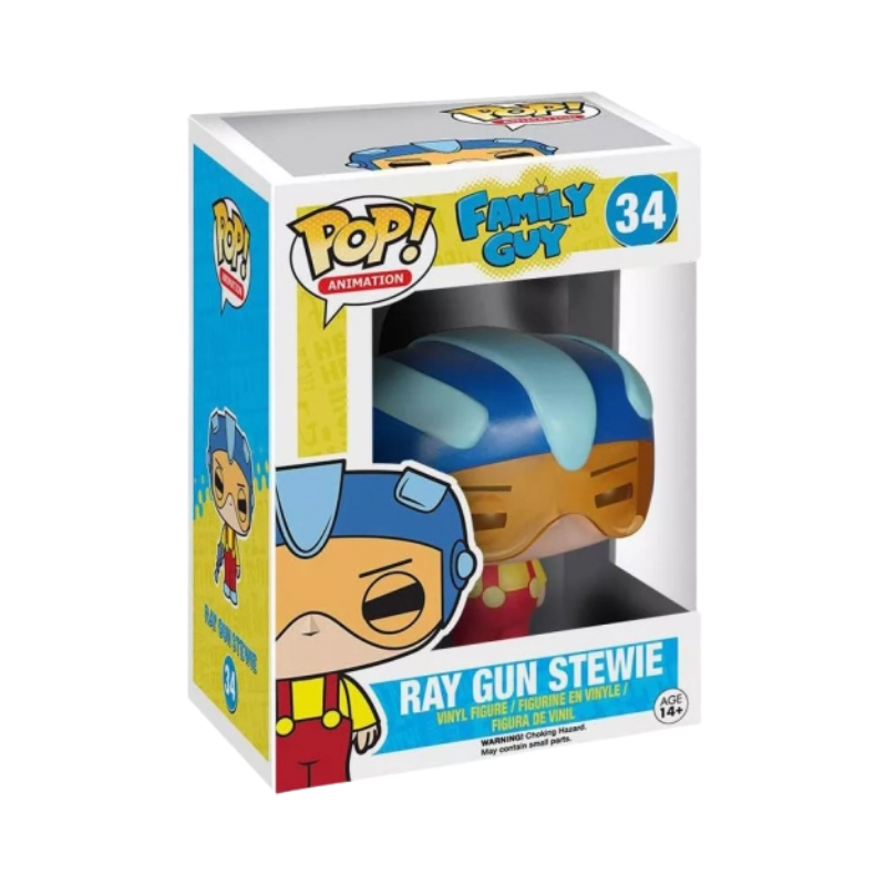 Ray Gun Stewie Funko Pop! #34 stock photo in-box from Family Guy