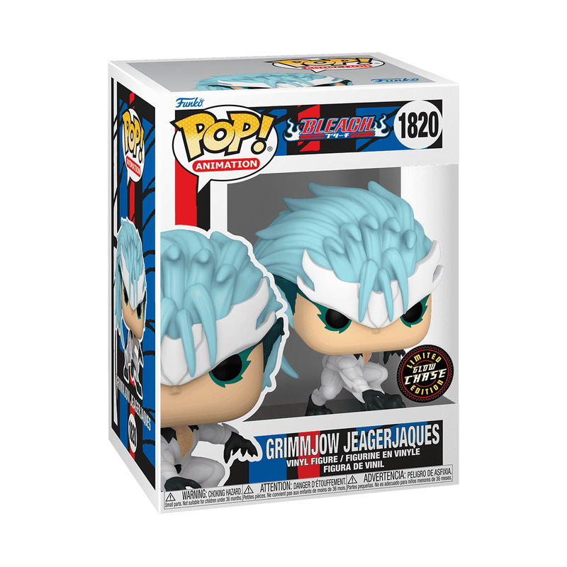 Grimmjow Jeagerjaque Bleach Glow Chase Funko Pop Packaging