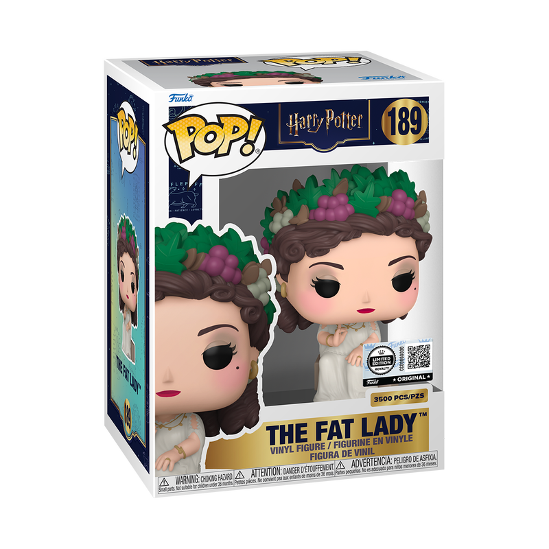 Funko Pop! Harry Potter The Fat Lady #189 Royalty Limited Edition figure shown inside original retail packaging