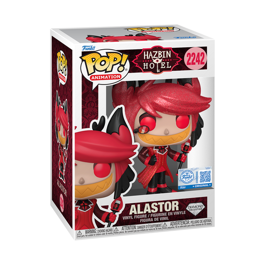 Alastor Funko Pop! #2242 Diamond Hot Topic Exclusive stock photo in-box Hazbin Hotel