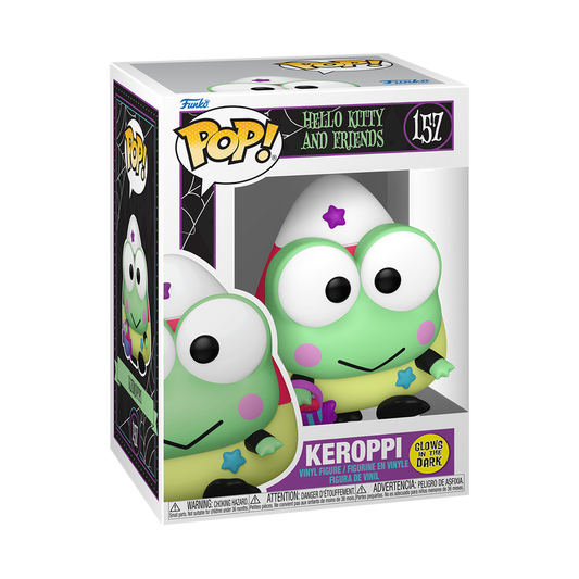 Keroppi Spooky Funko Pop! #157 Glow stock photo in-box from Hello Kitty and Friends