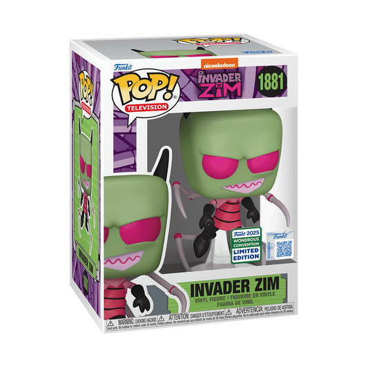 Invader Zim with Irken PAK Legs Funko Pop #1881 Wondrous Convention Limited Edition in box packaging