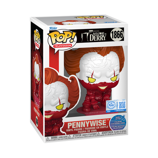 Bloody Pennywise (Shelf Sitter) Funko Pop! #1866 Entertainment Earth Exclusive stock photo in-box IT Welcome to Derry