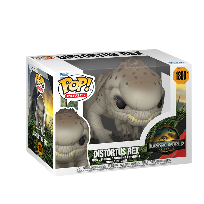 Distortus Rex Funko Pop! #1800 stock photo in-box from Jurassic World: Rebirth