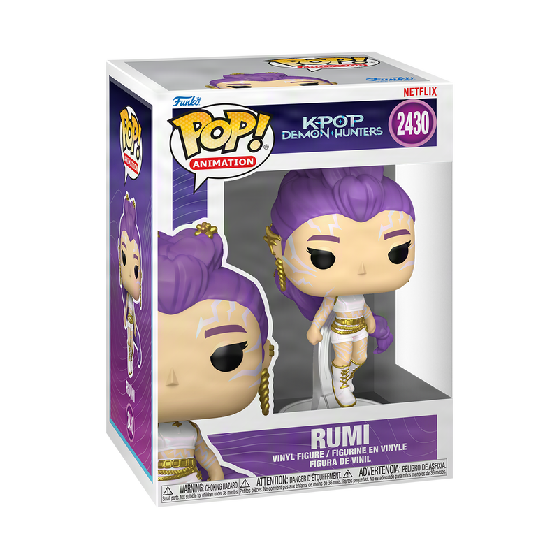Rumi Funko Pop! #2430 What It Sounds Like stock photo in-box from KPop Demon Hunters