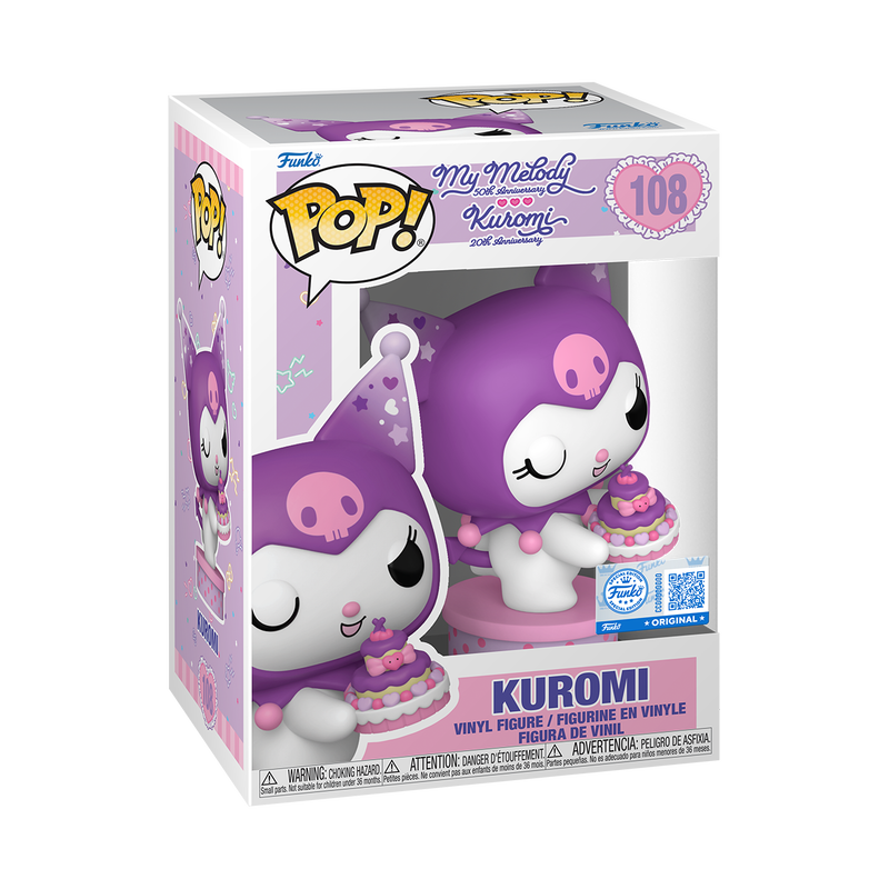 Funko Pop! Sanrio Kuromi with Cake #108 Funko Pop box packaging front view