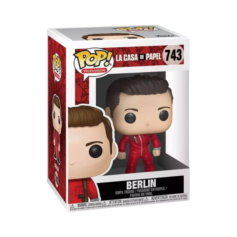 Berlin Funko Pop! #743 stock photo in-box from La Casa de Papel Money Heist