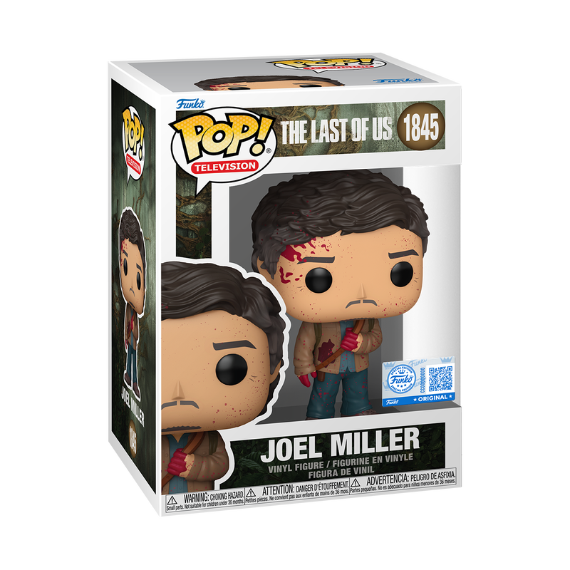 Joel Miller (Bloody) Funko Pop! #1845 Funko Exclusive stock photo in-box Last of Us