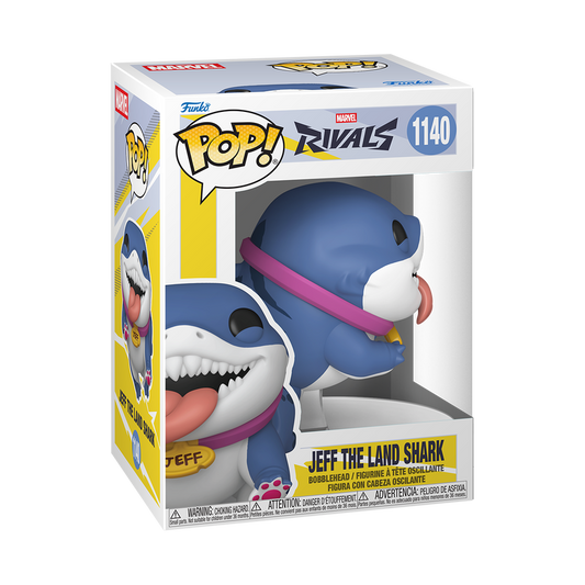 Jeff the Land Shark Funko Pop! #1140 in box packaging from Marvel Rivals