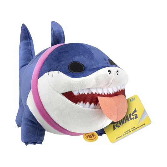 Jeff the Land Shark Funko Pop 7-inch plush in packaging from Marvel Rivals