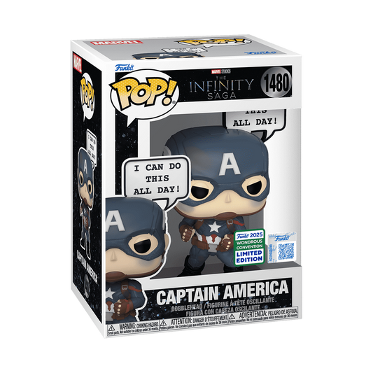 Captain America Funko Pop #1480 Wondrous Convention Limited Edition in box packaging