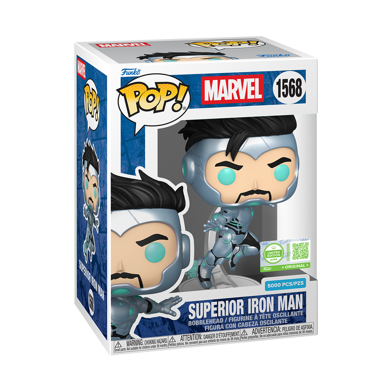 Superior Iron Man Funko Pop #1568 Ultra Limited Edition in box packaging