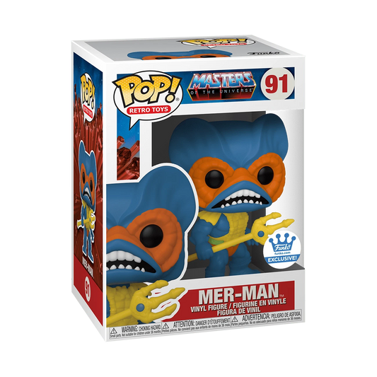 Mer-Man Funko Pop! #91 Funko Exclusive in box packaging from Masters of the Universe