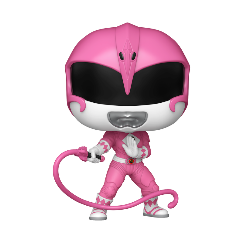 Mighty Morphin Power Rangers Pink Ranger Funko Pop Figure Holding Pterodactyl Thunder Whip