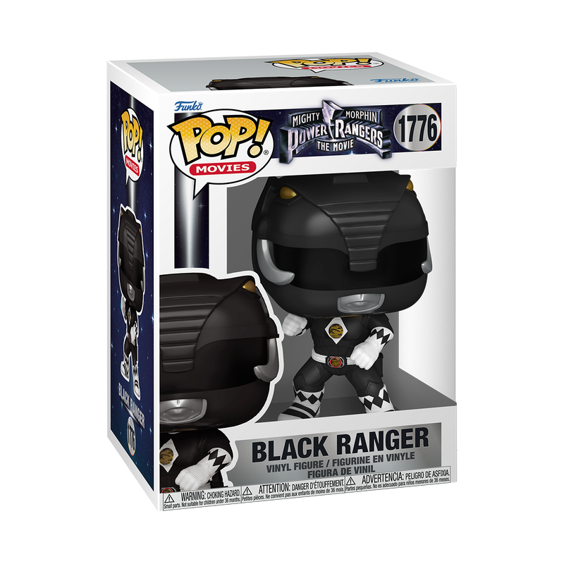 Black Ranger Funko Pop! #1776 stock photo in-box from Mighty Morphin Power Rangers The Movie