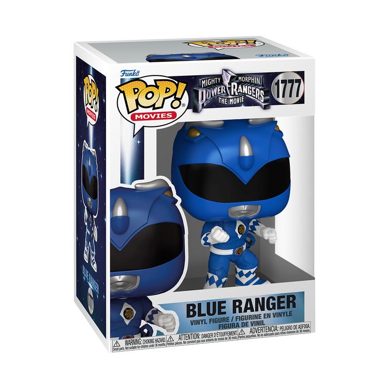 Blue Ranger Funko Pop! #1777 stock photo in-box from Mighty Morphin Power Rangers The Movie