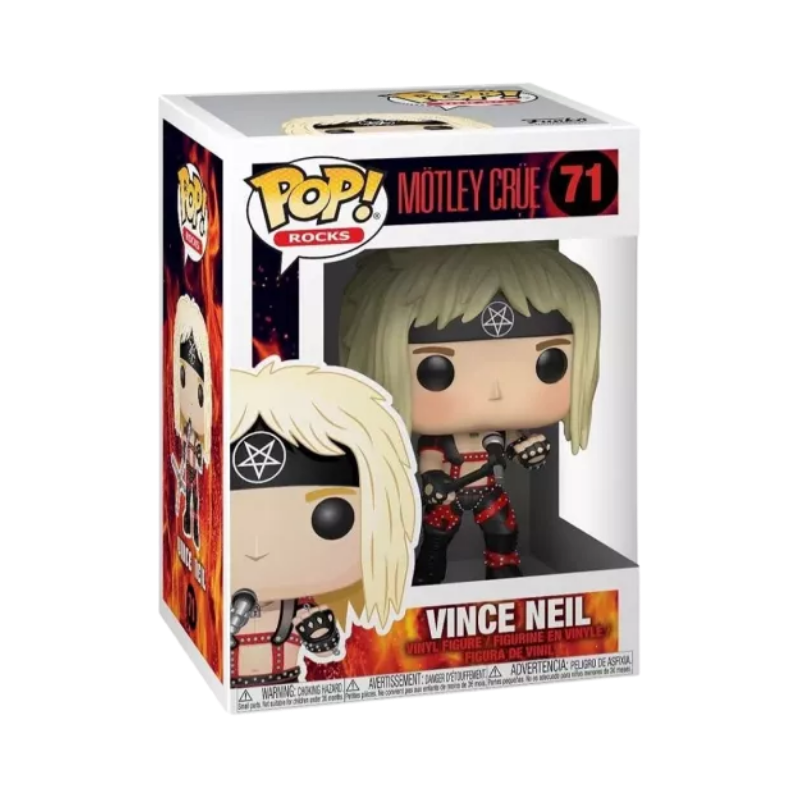Vince Neil Funko Pop! #71 stock photo in-box Motley Crue