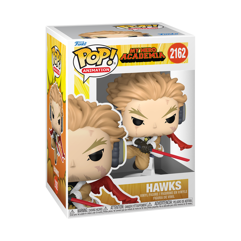 Hawks (Fierce Wings Quirk) Funko Pop! #2162 in box packaging from My Hero Academia