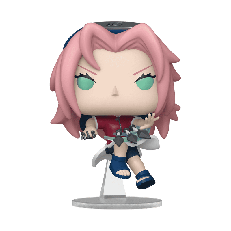 Naruto Sakura Haruno Funko Pop Figure Holding Kunai and Shuriken