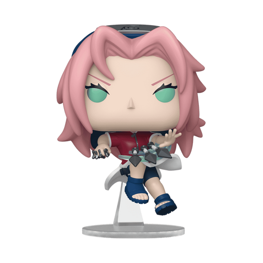 Naruto Sakura Haruno Funko Pop Figure Holding Kunai and Shuriken