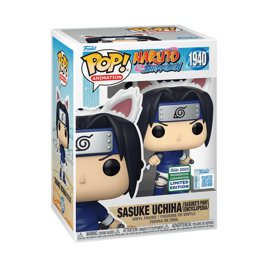 Sasuke Uchiha’s Paw Encyclopedia Funko Pop #1940 Wondrous Convention Limited Edition in box packaging