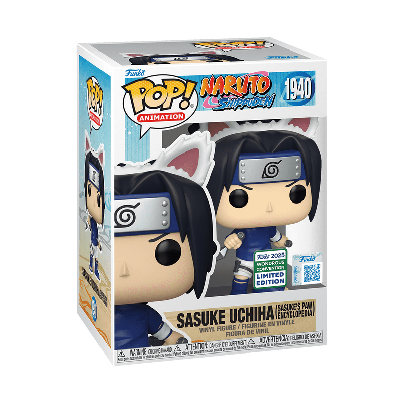 Sasuke Uchiha’s Paw Encyclopedia Funko Pop #1940 Wondrous Convention Limited Edition in box packaging