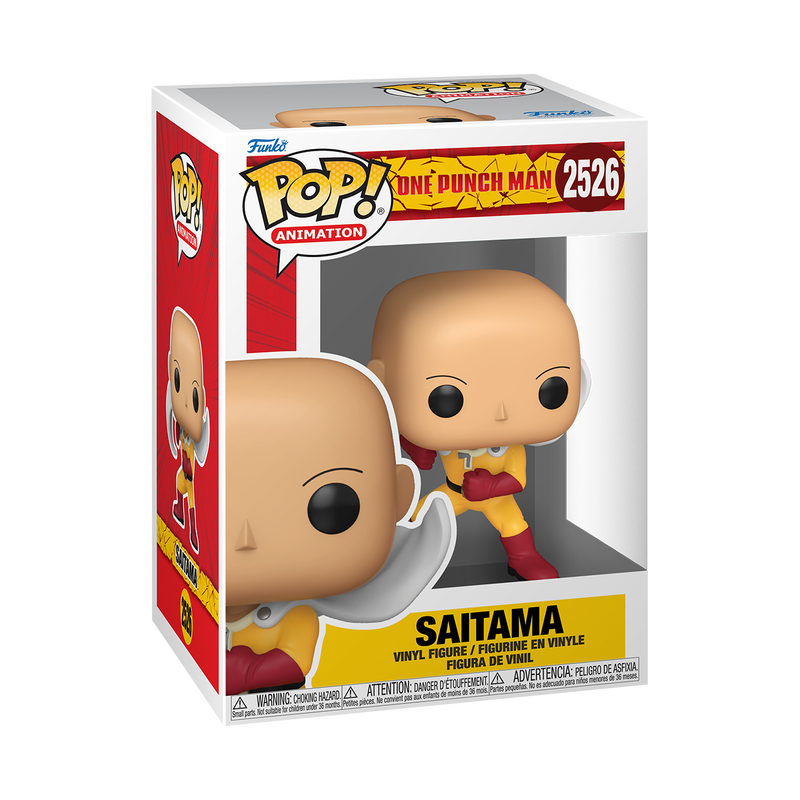 Saitama Funko Pop! #2526 stock photo in-box from One Punch Man