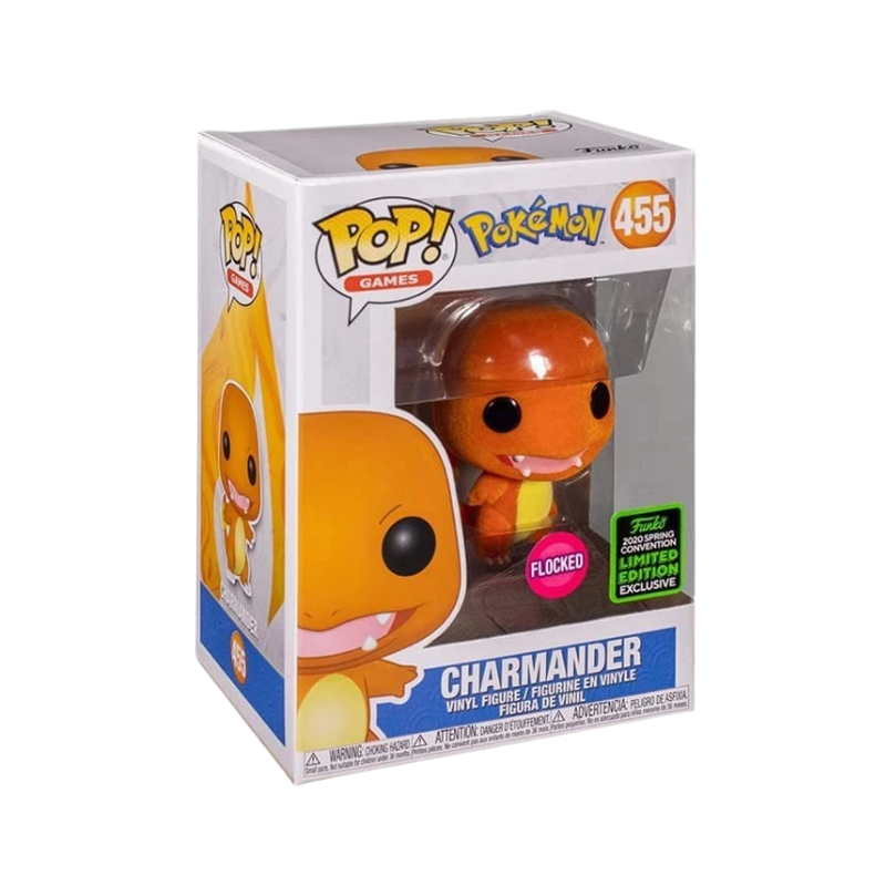 Charmander Funko Pop! #455 Flocked ECCC 2020 Shared stock photo in-box from Pokémon