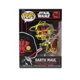 Ray Park Signed Darth Maul Star Wars Funko Pop Figure Holding Red Lightsaber