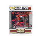 Ray Park Signed Duel Fates Darth Maul Star Wars Funko Pop special Edition Figure Holding Red Lightsaber