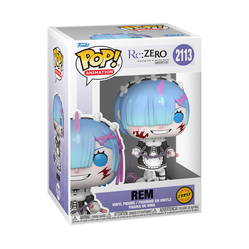 Funko Pop! Re:Zero Rem #2113 Chase Edition Funko Pop box packaging front view