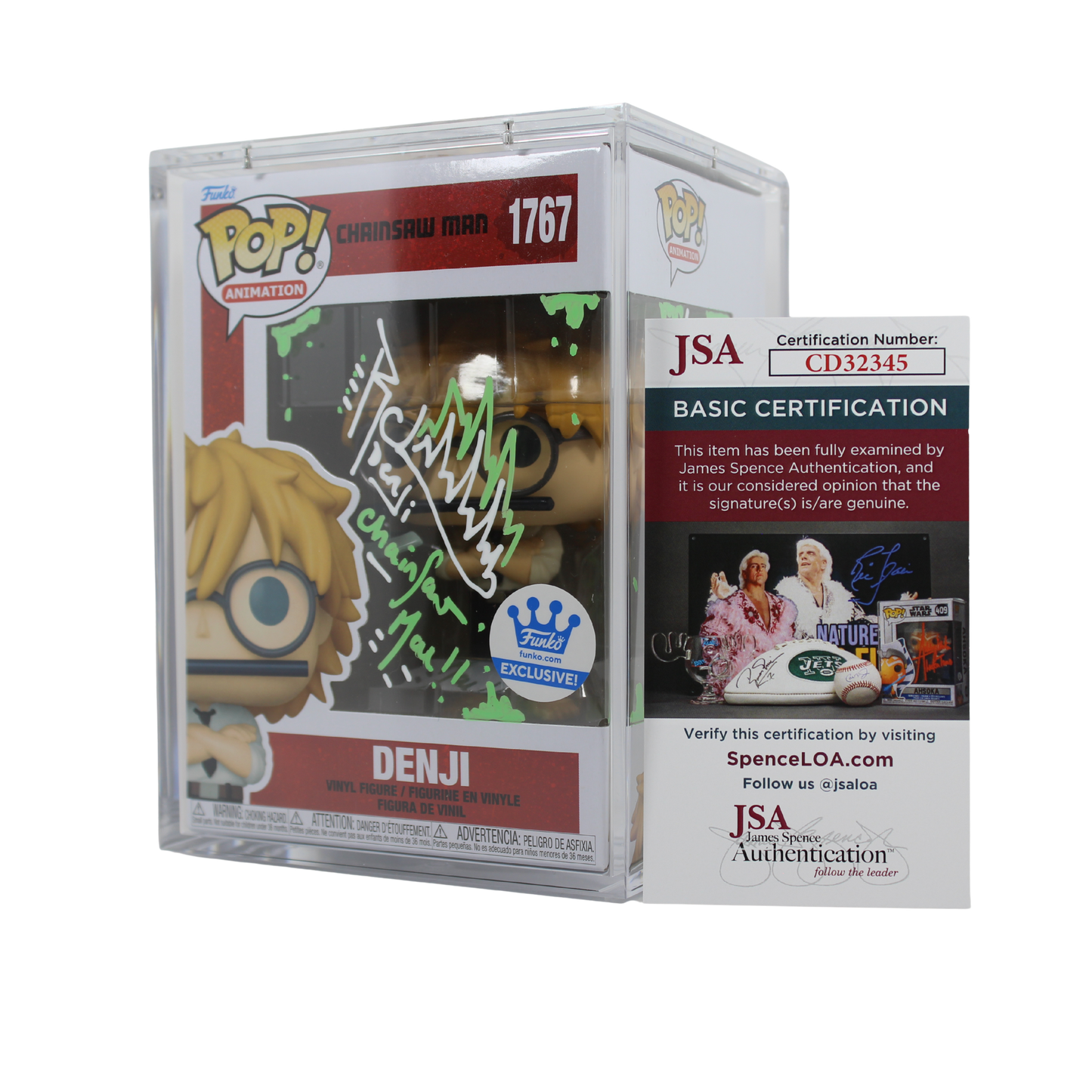 Ryan Colt Levy Signed Chainsaw Man Denji Funko Exclusive Funko Pop Figure JSA Authentication