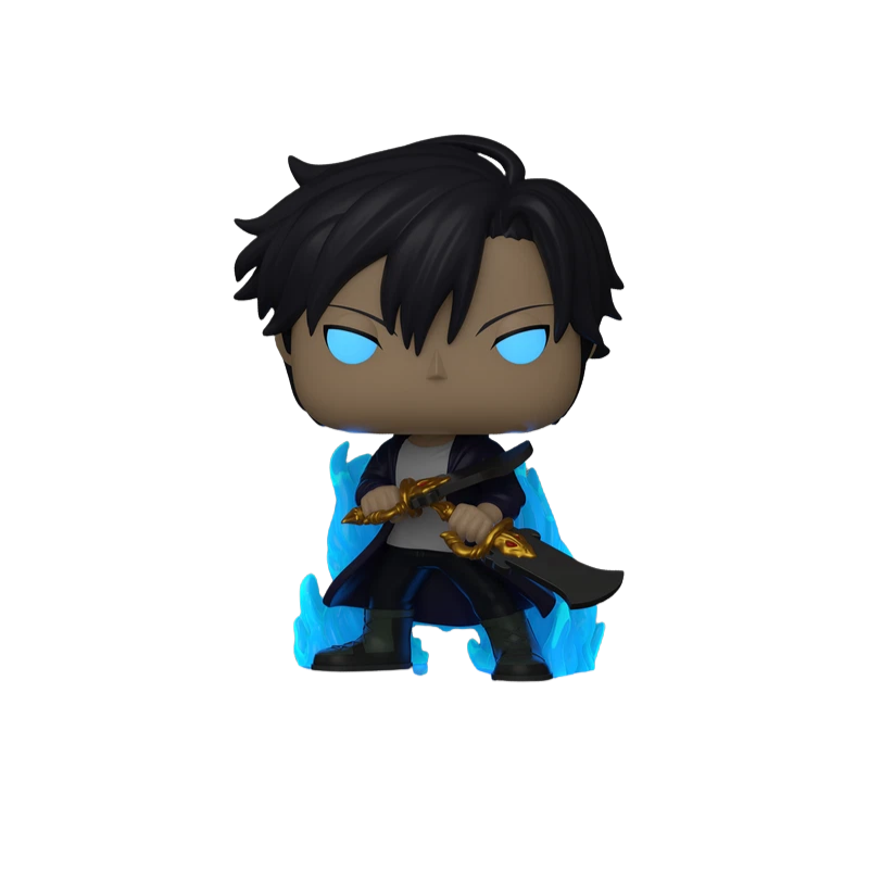 Sung Jinwoo Aura Funko Pop! #2496 Glow Chase Chalice Collectibles Pre-Release Exclusive glow-in-the-dark stock photo out-of-box from Solo Leveling